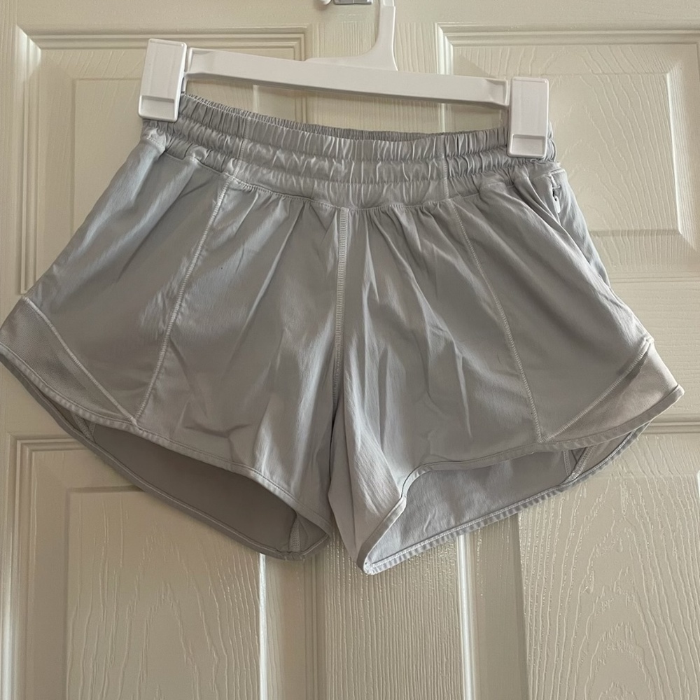 White Lululemon Hotty Hot shorts (size 4 tall)